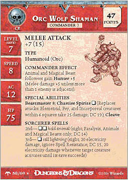 Orc Wolf Shaman Skirmish Card