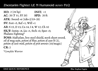 Zhentarim Fighter RPG Card