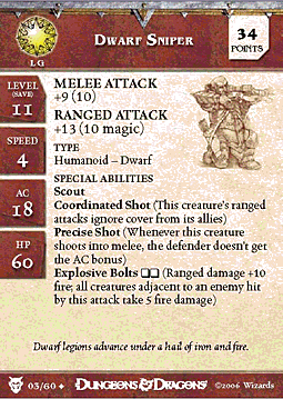 Dwarf Sniper Skirmish Card