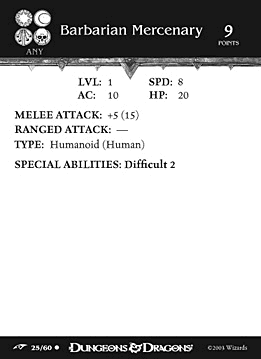 Barbarian Mercenary Skirmish Card