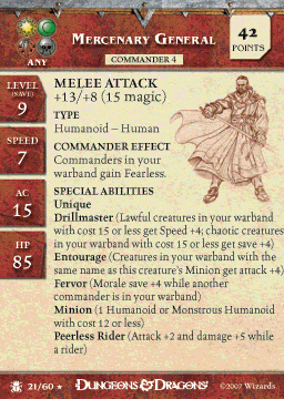 Mercenary General Skirmish Card