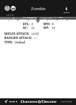 Zombie - #58 Dungeons & Dragons Miniature DDM Harbinger Zombie - #58 Dungeons & Dragons Miniature DDM Harbinger
