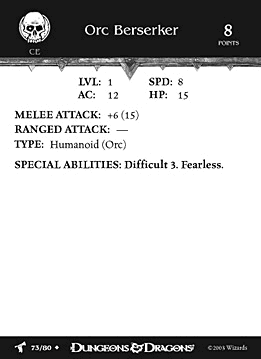 Orc Berserker Skirmish Card