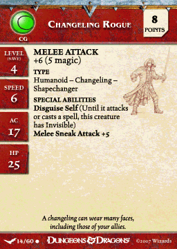 Changeling Rogue Skirmish Card