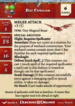 Bat Familiar Skirmish Card